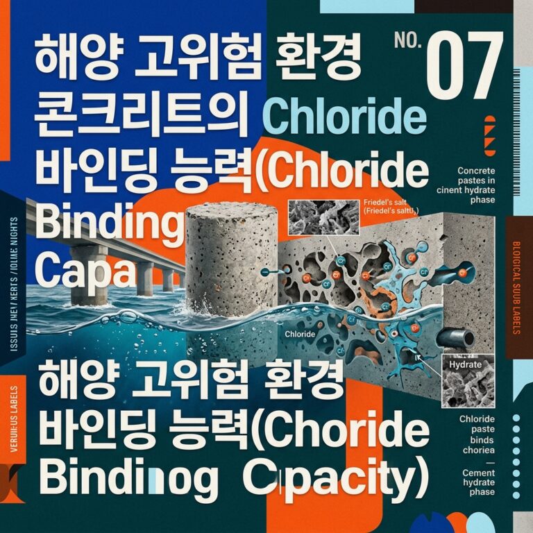 ai thumbnail poster 해양 고위험 환경 콘크리트의 바인딩 능력Chloride Binding Capacity 1788666363